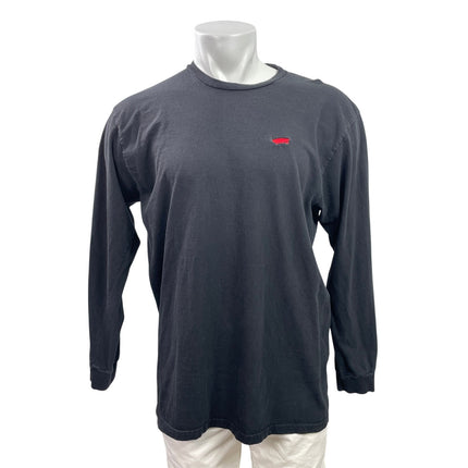 Vans Gray Knitted Long Sleeve Embroidered Logo Sweatshirt Sweater Top Size L
