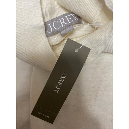 NEW J.Crew Women's Cream Wool Long Sleeve Turtleneck Knit Sweater Top Size S