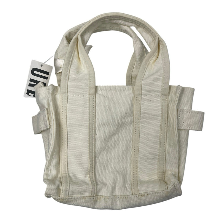 NEW Urban Outfitters BDG Serena White Canvas Zipper Mini Tote Bag Handbag OS
