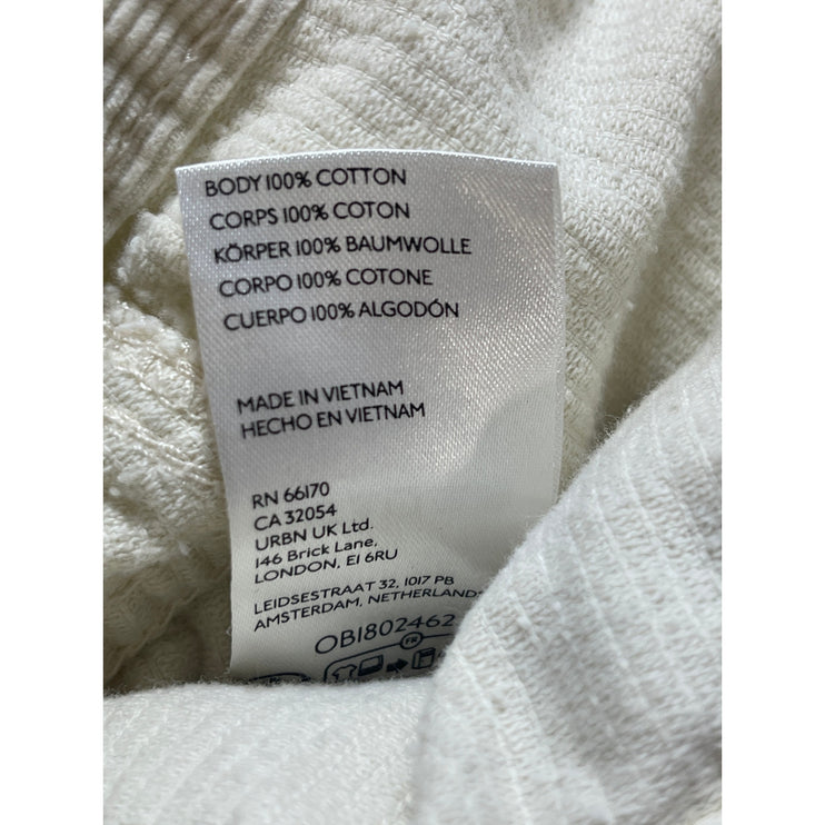 Urban Outfitters BDG White Corduroy Wide Leg Baggy Palazzo Trousers Pants Size 8