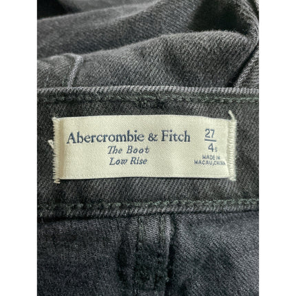 Abercrombie & Fitch Women's Black Low Rise Bootcut Flare Denim Jeans Pants Sz 4