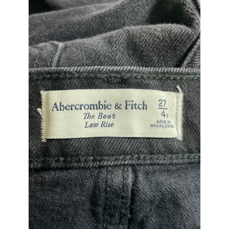 Abercrombie & Fitch Women's Black Low Rise Bootcut Flare Denim Jeans Pants Sz 4