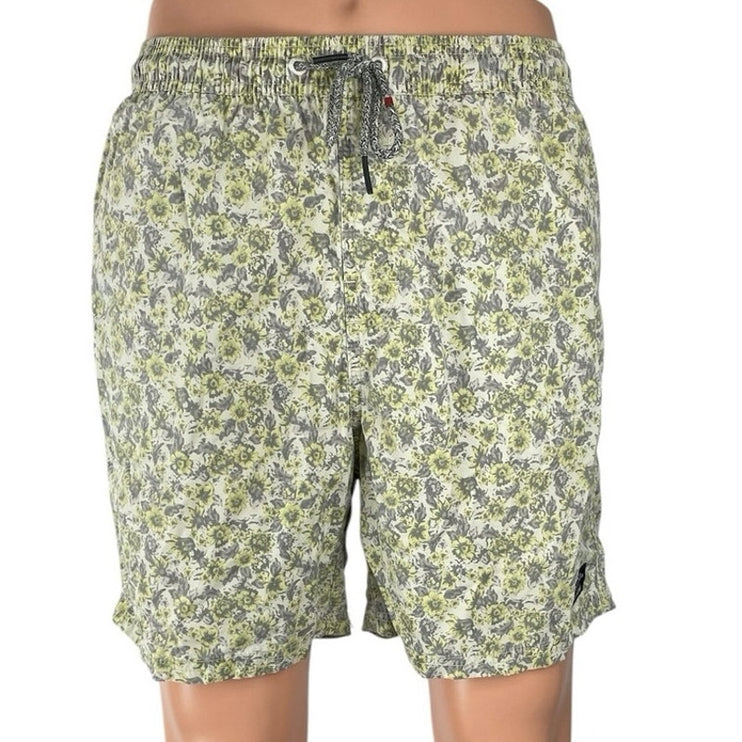 Katin X Urban Outfitters Men's Green Botanical Summer Beach Resort Swim Shorts M
