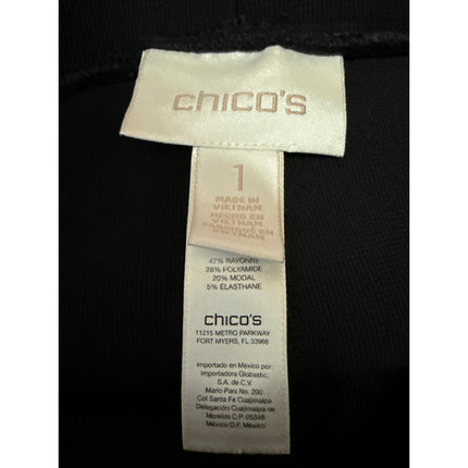 Chico's Women's Black High Rise Skinny Leggings Trousers Dress Pants Size 1