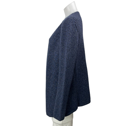 Comptoir des Cottoniers Blue Wool Long Sleeves Knit Open Cardigan Sweater Top M