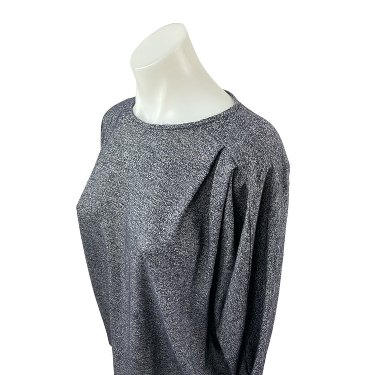COS Women's Black Gray Heather Half Sleeve Loose Relaxed T Shirt Tee Top Size S
