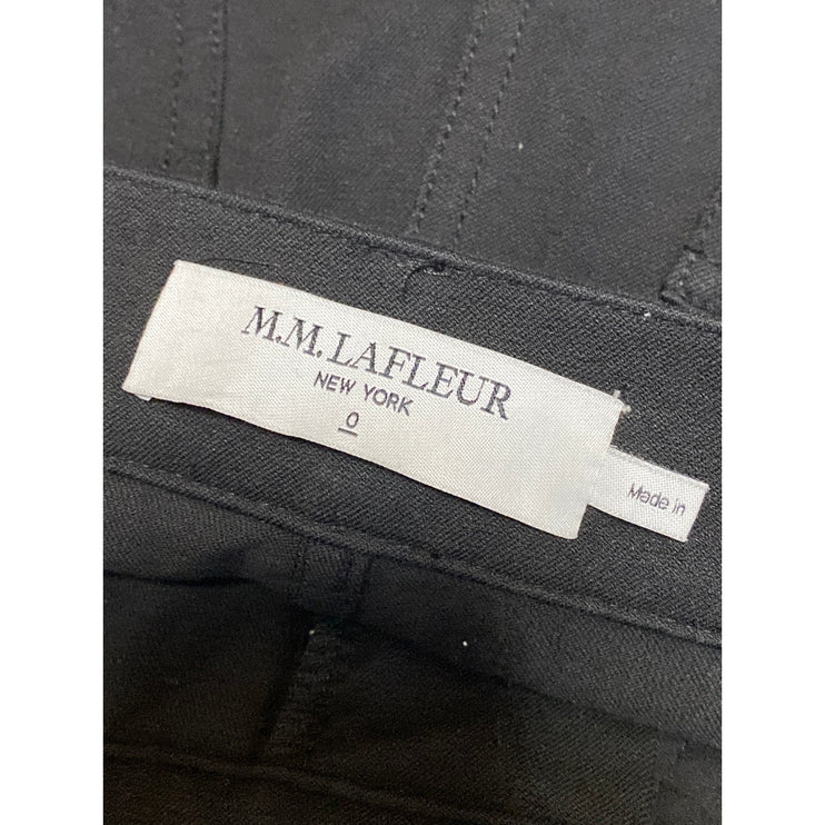 M.M Lafleur Women's Black High Rise Wide Leg Baggy Palazzo Denim Jeans Size 0