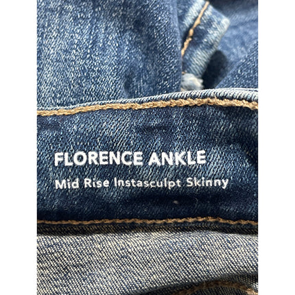 DL1961 Florence Ankle Mid Rise Intasculpt Skinny Blue Womens Denim Jeans Size 27