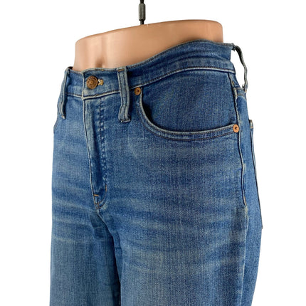 Madewell Mid Rise Kick Out Women's Blue Ankle Flared Bootcut Denim Jeans Size 28