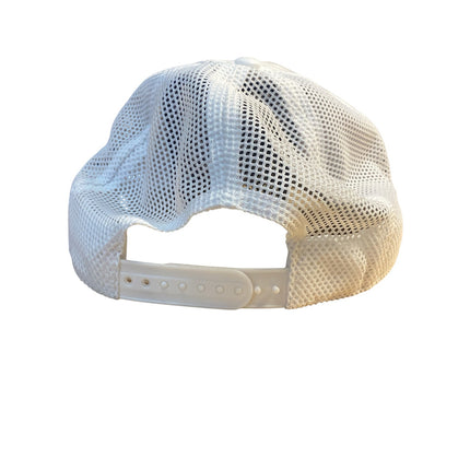 Alo Yoga District Womens White Mesh Back Adjustable Snap Back Trucker Hat Cap OS