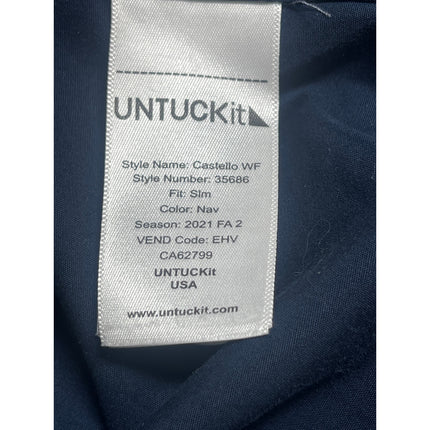 UNTUCKit Castello Men's Blue Slim Fit Long Sleeve Button Down Shirt Top Size S