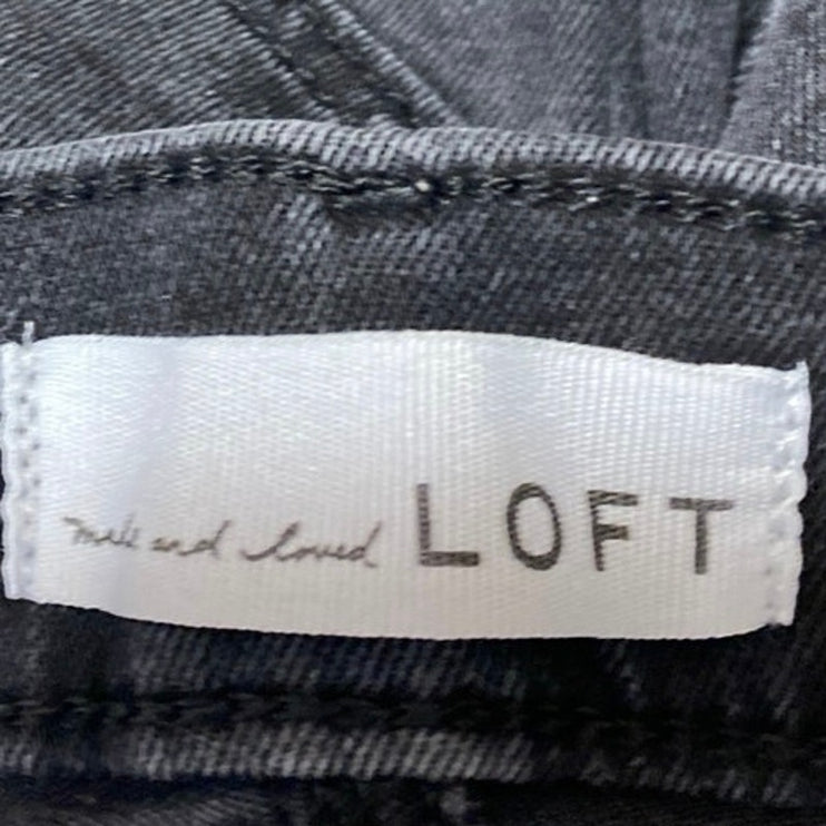 Ann Taylor LOFT Women's Black High Rise Cropped Skinny Denim Jeans Size 29/8