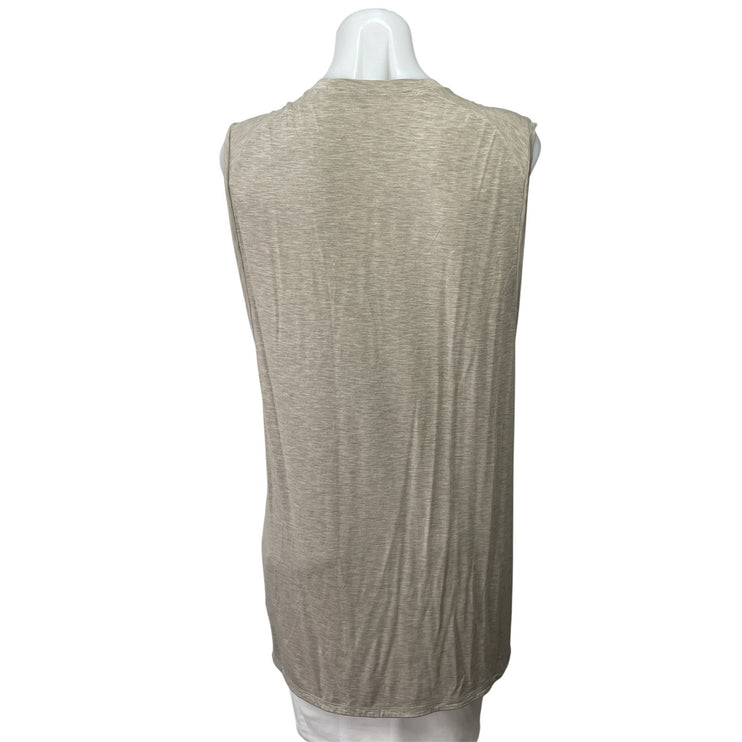 Lululemon Women's Beige Sleeveless Relaxed Yoga Workout Athletic Tank Top Size L