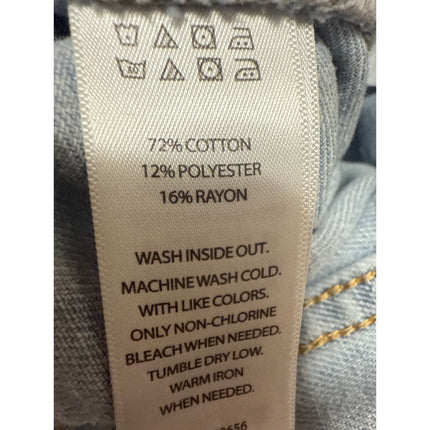 Sincerely Jules Women's Blue Light Wash Cargo Denim Jeans Mini Skirt Size 13