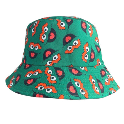 Sesame Street Women's Green Oscar the Grouch Graphic Print Bucket Hat One Size
