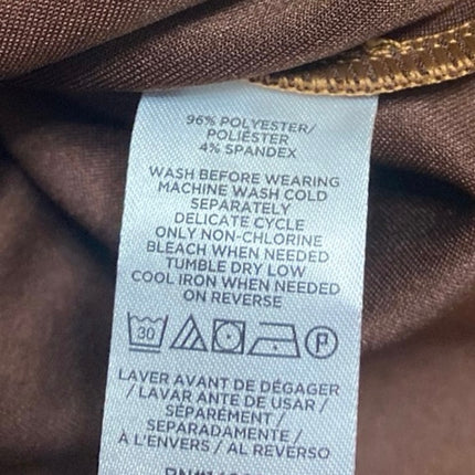 Ann Taylor LOFT Brown Faux Suede Skinny Leg High Waisted Trousers Dress Pants M