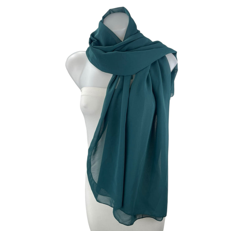 NEW Jaer Women's Teal Blue Winter Snow Shawl Mesh Wrap Scarf OS