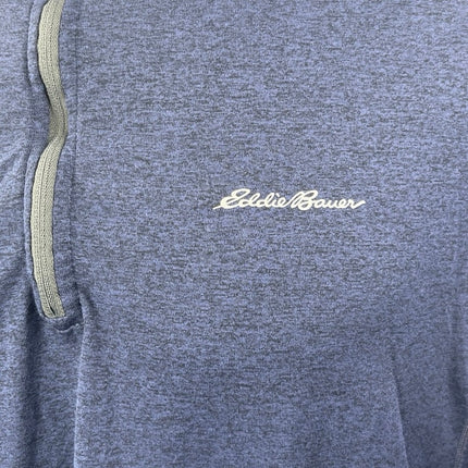 Eddie Bauer Men's Blue 1/4 Zip Long Sleeve High Neck Sweatshirt Sweater Top Sz L