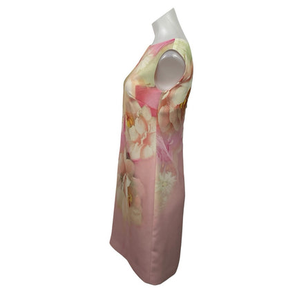 Ted Baker Damona Quaro Rose on Canvas Sleeveless Mini Tank Shift Sheath Dress 1