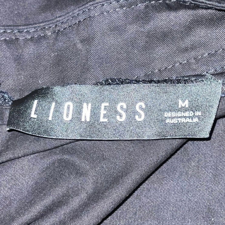 Lioness Womens Black Sleeveless Halter Neck Asymmetric Tunic Tank Top Size M