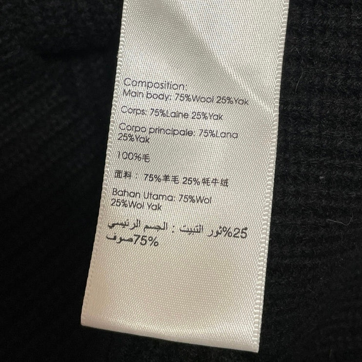 3.1 Phillip Lim Black Sleeveless Draped Wool Twist Front Tank Sweater Dress S