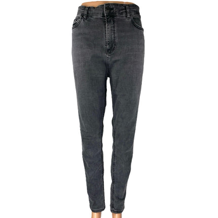 Per Una Denim Women's Black High Waisted Skinny Fit Denim Jeans Pants Size 14