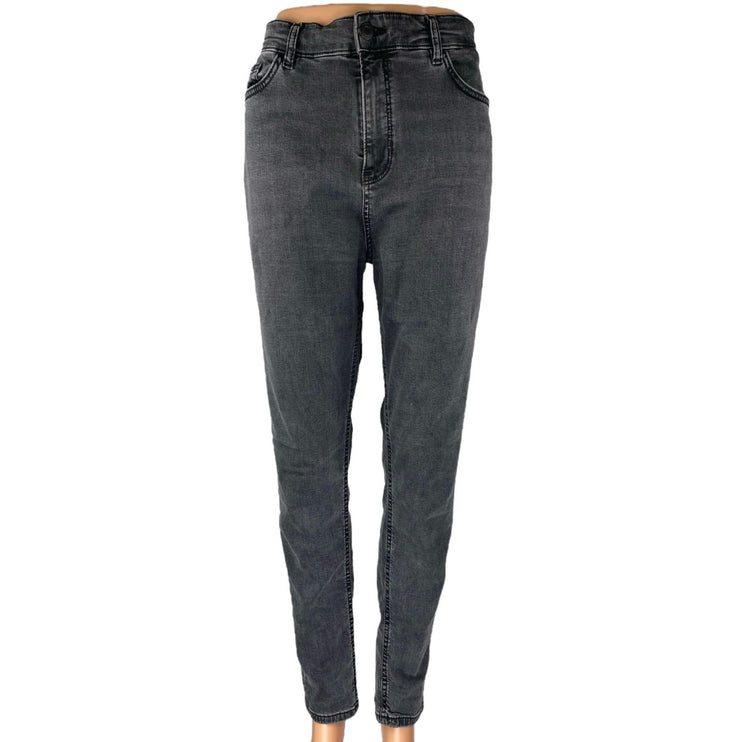 Per Una Denim Women's Black High Waisted Skinny Fit Denim Jeans Pants Size 14