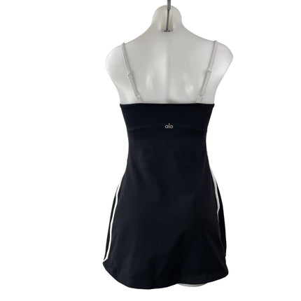 NEW Alo Yoga Alosoft Courtside Black Cami Camisole Tank Tennis Mini Dress S
