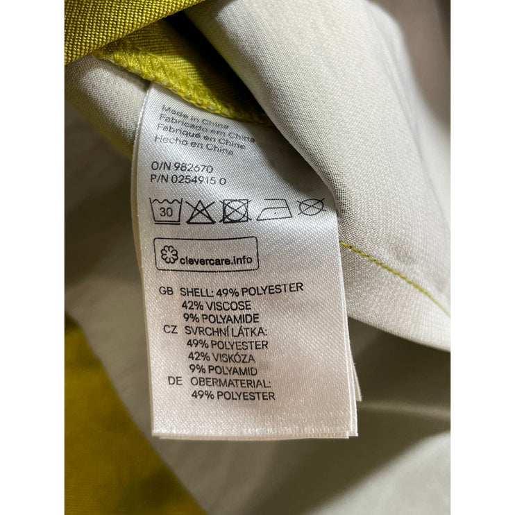 H&M Women's Bright Yellow Pleated High Waisted Mini A-Line Bodycon Skirt Size 2