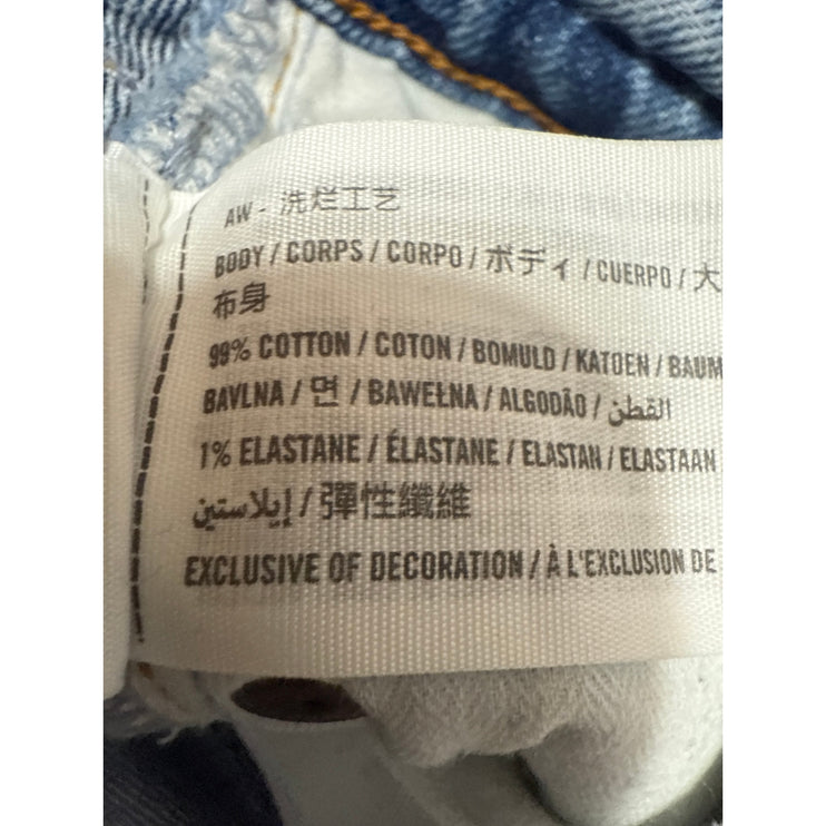 Abercrombie & Fitch The 90s Relaxed High Rise Blue Straight Denim Jeans Size 29