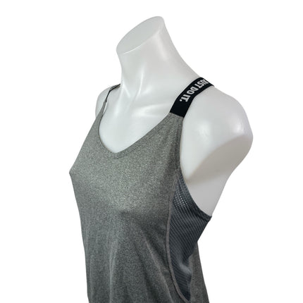 Nike Dri Fit Women's Gray Crossback Running Yoga Workout Athletic Tank Top Sz M