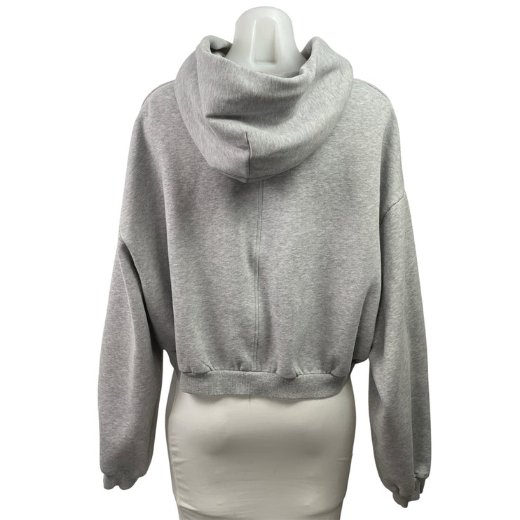 Gymshark Cosy Luxe Zip Through Women's Gray Fleece Hoodie Sweatshirt Top Size M