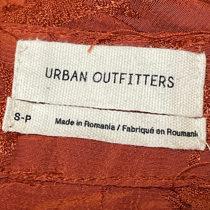 Urban Outfitters Women's Orange Jacquard Ruffle Hem Tie Mini Wrap Skirt Size SP