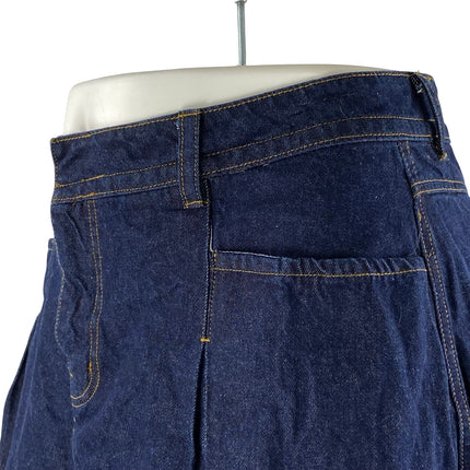 Urban Outfitters BDG Bookworm High Rise Pleated Mini Flare A-Line Denim Skirt L