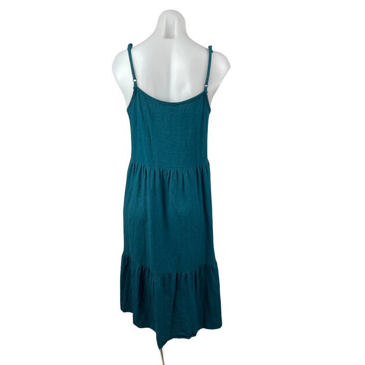 Urban Outfitters Urban Renewal Eco Linen Sleeveless Tiered Midi A-Line Dress S/M