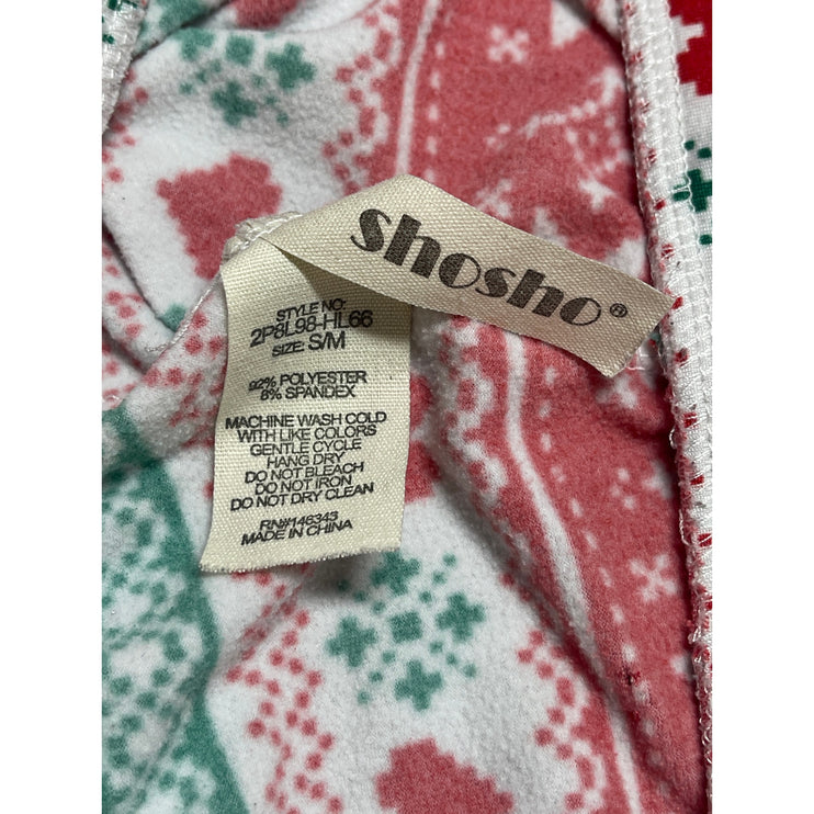 Shosho Women's Multicolor Christmas Holiday High Rise Skinny Leggings Pants S/M