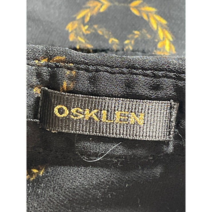 Osklen Women's Black Printed Long Sleeve Button Down Blouse Shirt Top Size M