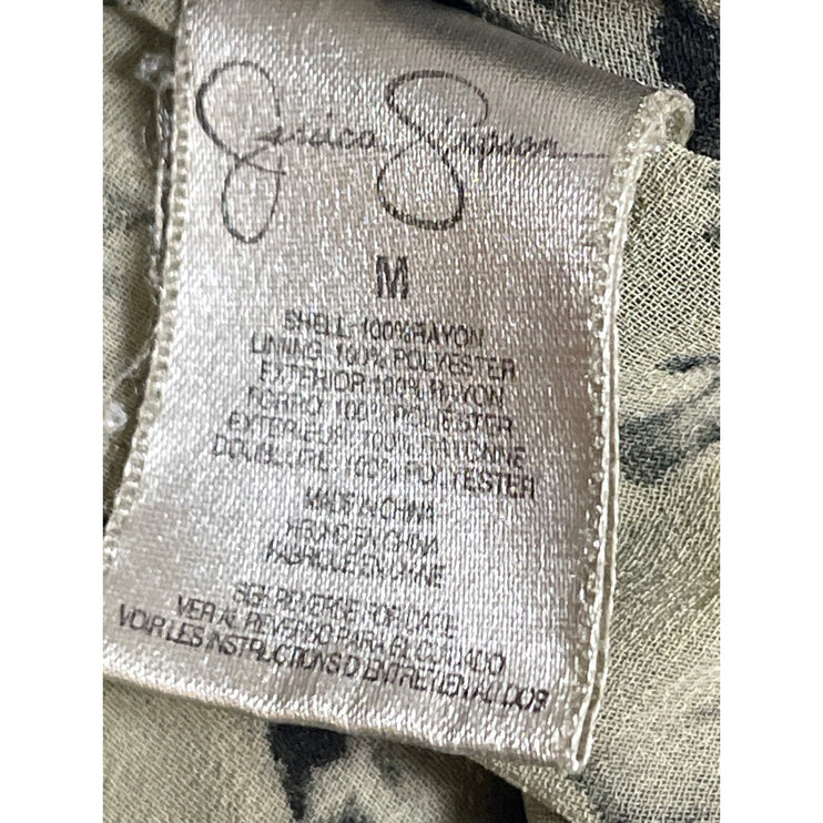 Jessica Simpson Green Zip Up Drawstring Long Sleeve Anorak Coat Jacket Size M