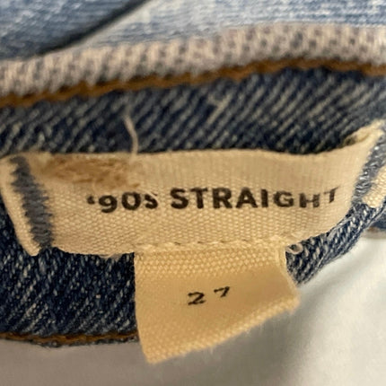 Madewell 90s Straight Women's Blue High Waisted Medium Wash Denim Jeans Size 27