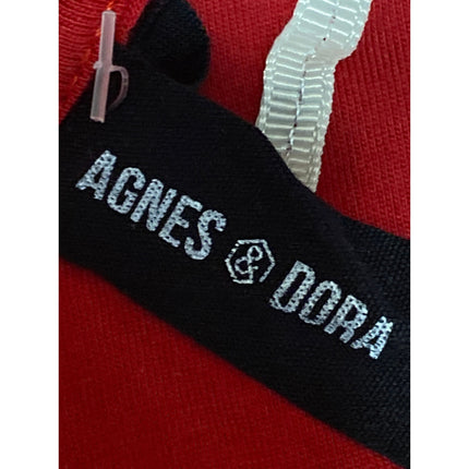 Agnes & Dora Women's Red Graphic Crew Neck Short Sleeve Basic Tee T-Shirt Top M