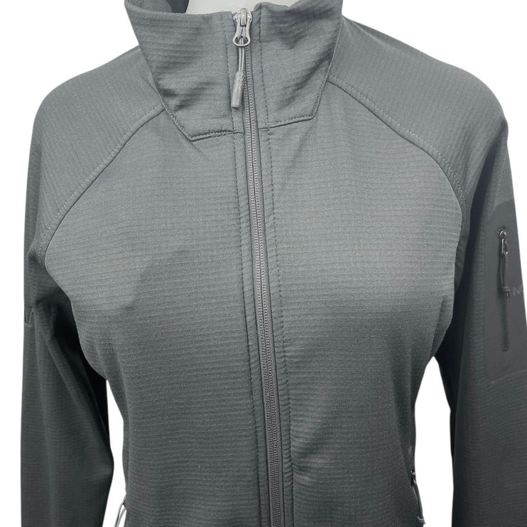 The North Face Women's Mountain Peaks Gray Fleece Full-Zip High Neck Jacket M