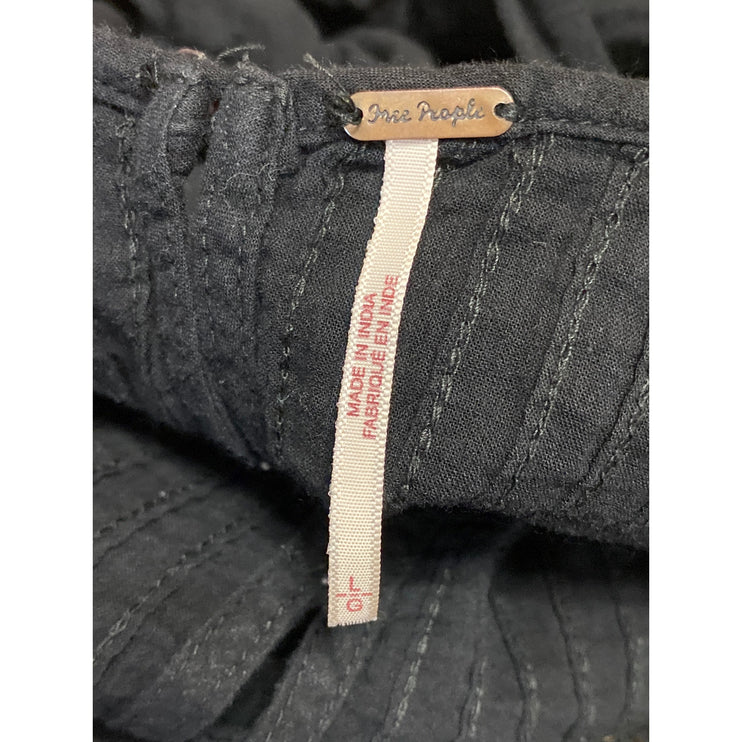 Free People Constant Crush Crochet Pintucked Sleeveless Button Cami Tank Top L