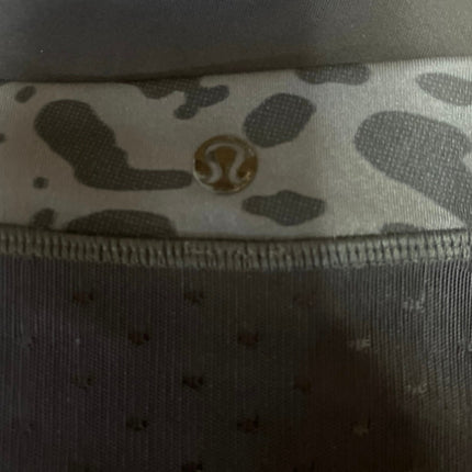 Lululemon Just Breathe Black Leopard Mesh Yoga Athletic Leggings Pants Size 4