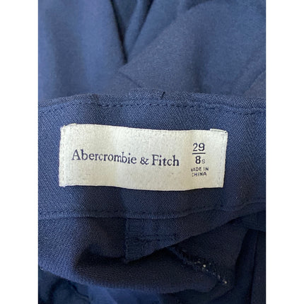 Abercrombie & Fitch Women's Navy Blue High Rise Cargo Wide Leg Trousers Pants 29