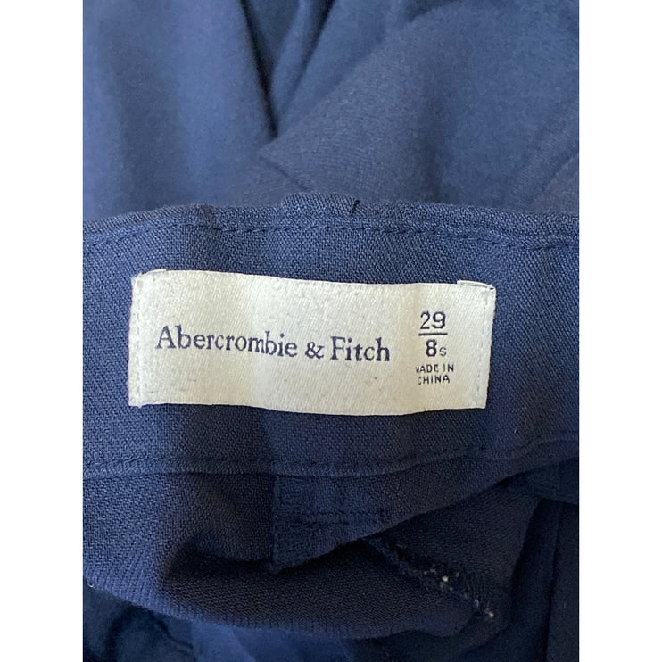 Abercrombie & Fitch Women's Navy Blue High Rise Cargo Wide Leg Trousers Pants 29