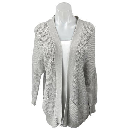 Urban Outfitters BDG Gray Waffle Knit Open Front Pockets Cardigan Sweater Top XS