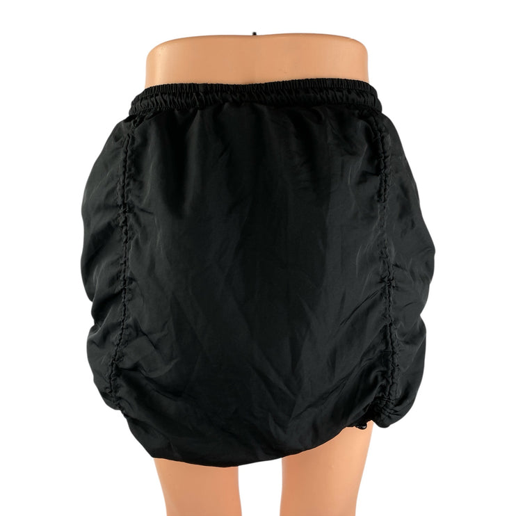 Jolie & Joy Black Ruched Elastic High Waist Mini Activewear Athletic Skirt Sz L