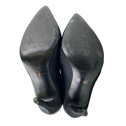 Kendall + Kylie Black Faux Suede Ruched Heeled Pointed Toe Over the Knee Boots 8