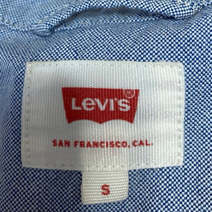 Levi's Men's Blue Long Sleeve Collared Slim Button Down Pocket Shirt Top Size S