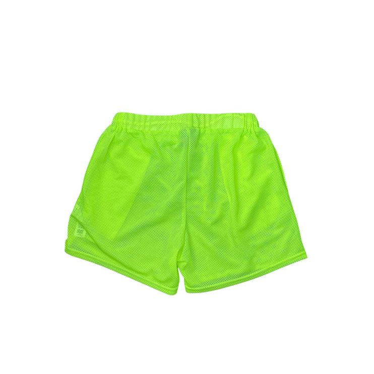 Reclaimed Vintage Neon Mesh Collared Button Down Shirt Short Tracksuit Set XS/S